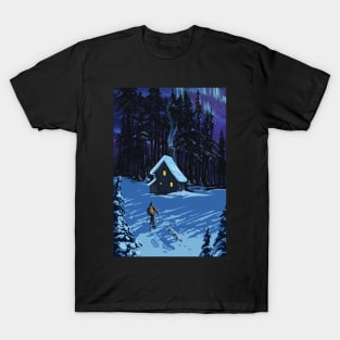 Snowshoe Moonlit Winter Wonderland. T-Shirt